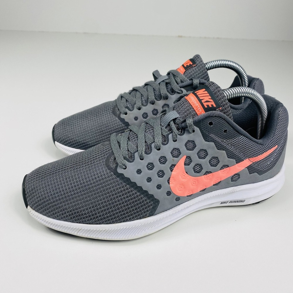 Nike Womens Downshifter 7 852466-001 Gray Low Top Women's Running Shoes Size 8